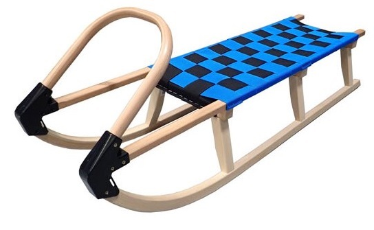 Acra Lavina Sáně celodřevěné 125cm modré 25/26