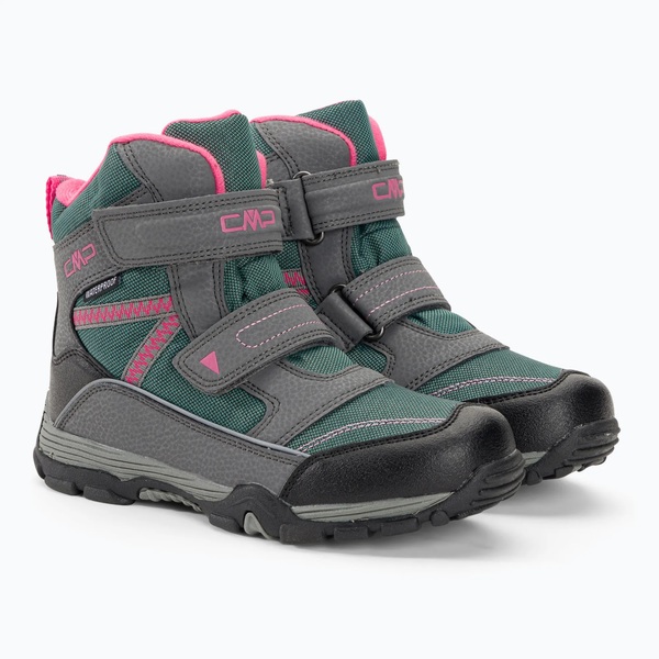 Dětské zimní boty CMP Kids Pyry WP Snow Boots Graphite-Aquamarine 38Q4514-14UF 25/26