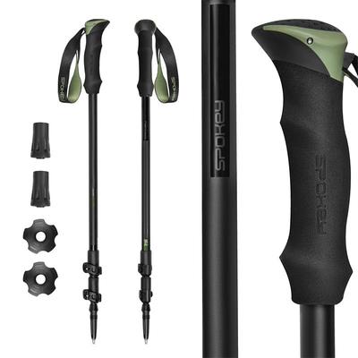 Trekingové hole Spokey Trail Black/Khaki K945416 26/27