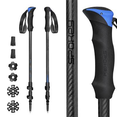 Trekingové karbonévé hole Spokey Atomi Grey/Blue K944821 26/27