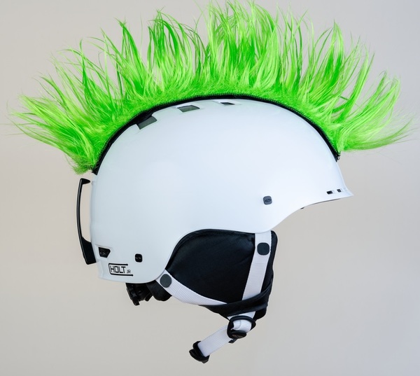 Crazy Uši číro na helmu Wiggystyle Mohawk Green 25/26