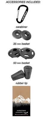 Trekové hole FIZAN COMPACT Black 207102 25/26