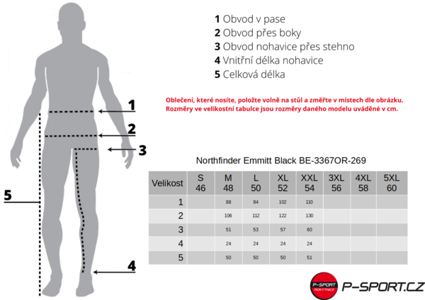 Šortky Northfinder Emmitt Black BE-3367OR-269 25/26