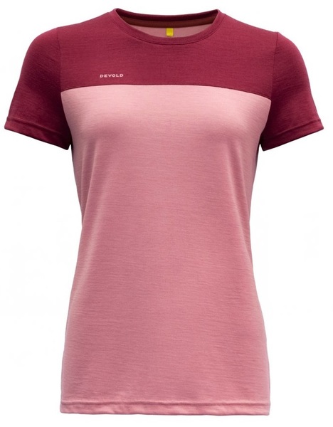 Dámské merino triko Devold Norang Woman Tee Foxglove/Beetroot 25/26