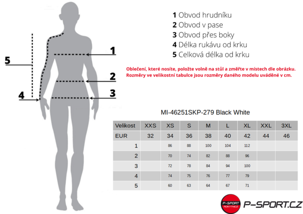 Dámská skialpová outdoorová mikina Northfinder Zliechova MI-46251SKP-279 Black White 25/26