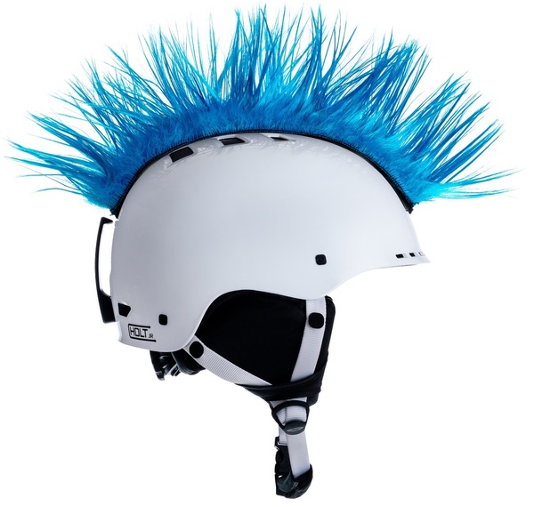 Crazy Uši číro na helmu Wiggystyle Mohawk Light Blue 25/26