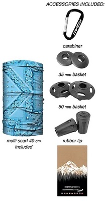 Trekové hole + Multifunkčí šátek FIZAN COMPACT MS Blue 227103 24/25