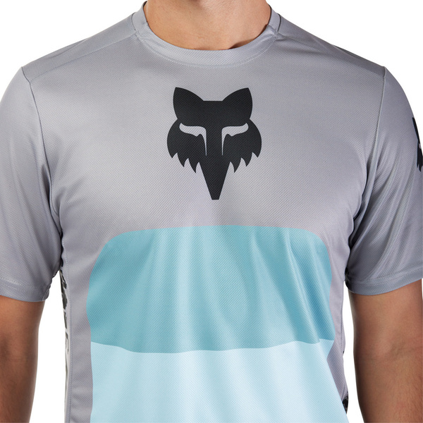 Pánský cyklo dres Fox Ranger SS Jersey Grid Steel Grey 33414-172 25/26