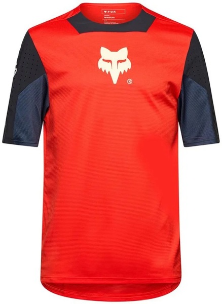 Pánský cyklistický dres FOX Defend SS Jersey Elevated Fluorescent Red 35585-110 25/26