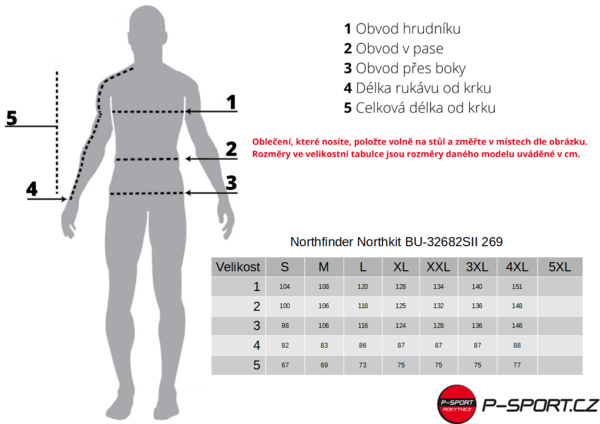 Sbalitelná bunda Northfinder Northkit BU-32682SII 4531 Arrny 25/26