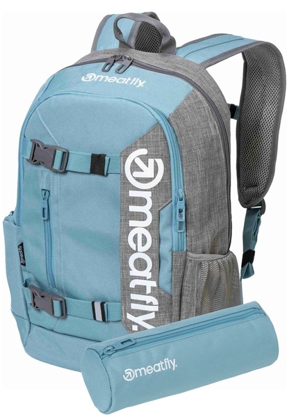 Batoh Meatfly Basejumper Blue/Grey Heather 22 L + penál zdarma 25/26