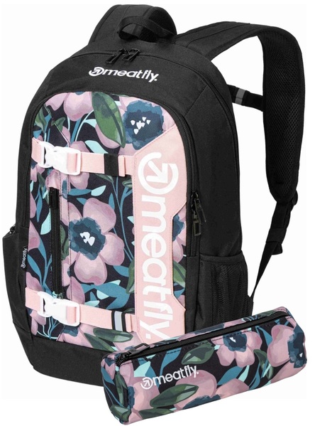 Batoh Meatfly Basejumper Pink Flowers 22 L + penál zdarma 25/26