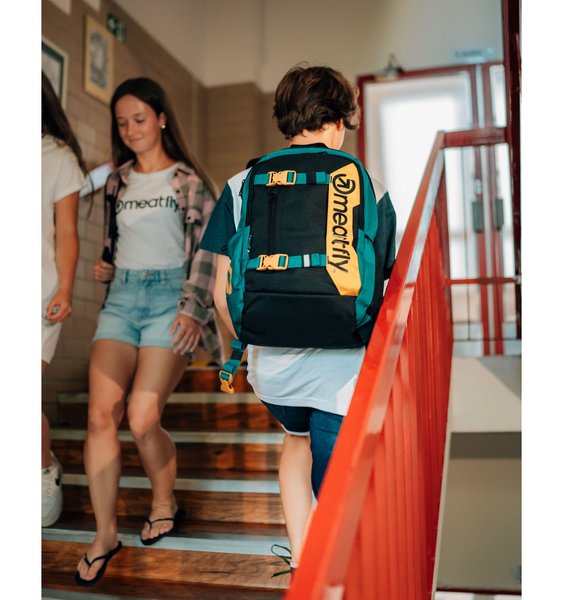 Školní Batoh Meatfly Basejumper Dark Jade/Black 22 L + penál zdarma 25/26