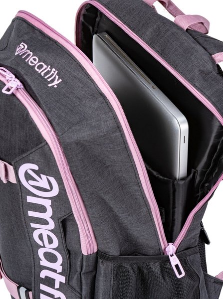 Batoh Meatfly Basejumper Pink/Charcoal Heather 22 L + PENÁL ZDARMA 25/26