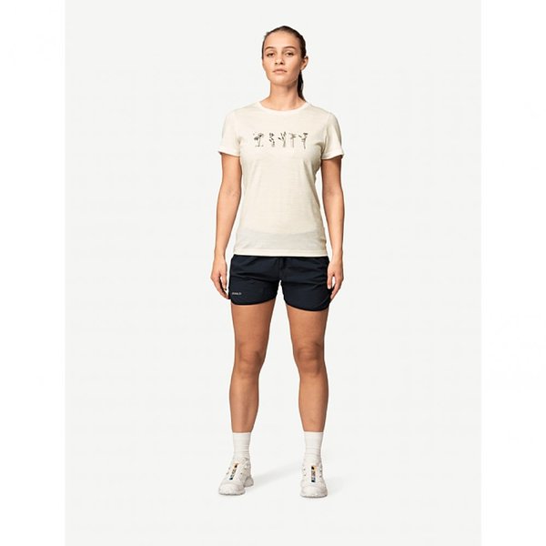 Dámské merino triko Devold Classic Flowers Tee WMN White GO 180 290 F 001A 25/26