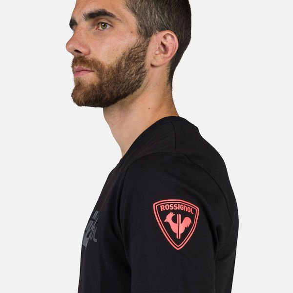 Pánské triko Rossignol New Hero Graphic Tee Black RLNMY01-200 25/26