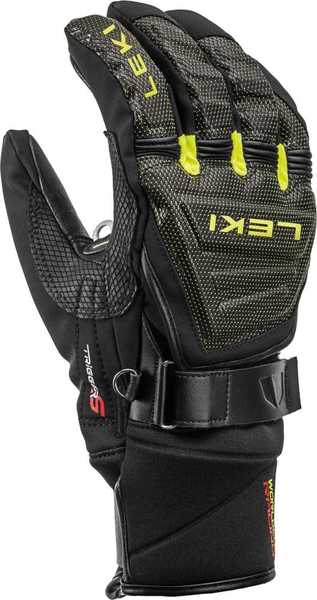 Rukavice Leki Race Coach C-Tech S Black/Ice Lemon 652807301 25/26