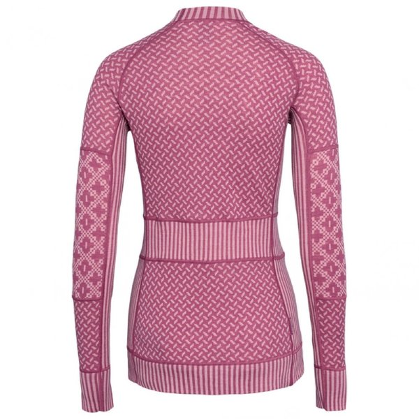 Dámské funkční triko Kari Traa Smekker Half Zip Baselayer 100% Merino Wool 622681 Plum 25/26