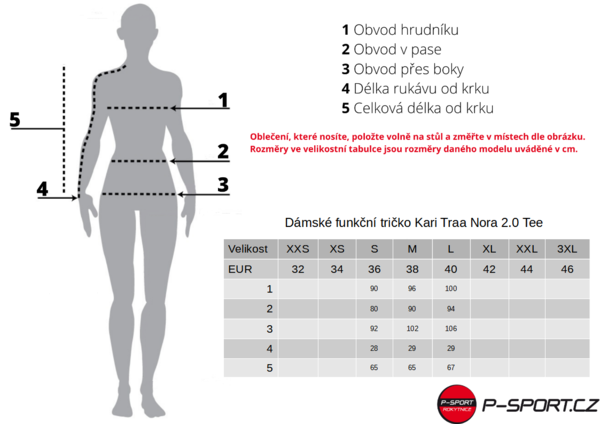 Dámské funkční tričko Kari Traa Nora 2.0 Tee Prism 623205 25/26