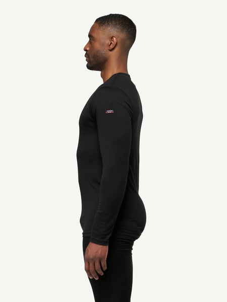 Pánské lehké vlněné triko Devold Breeze Merino 150 Shirt Man GO 180 221 A 950A Black 26/27