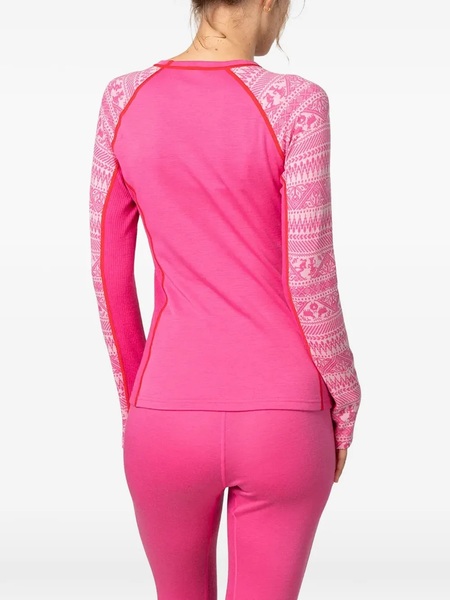 Dámské Merino Triko Kari Traa Tale Longsleeve Bright Pink 623923 26/27