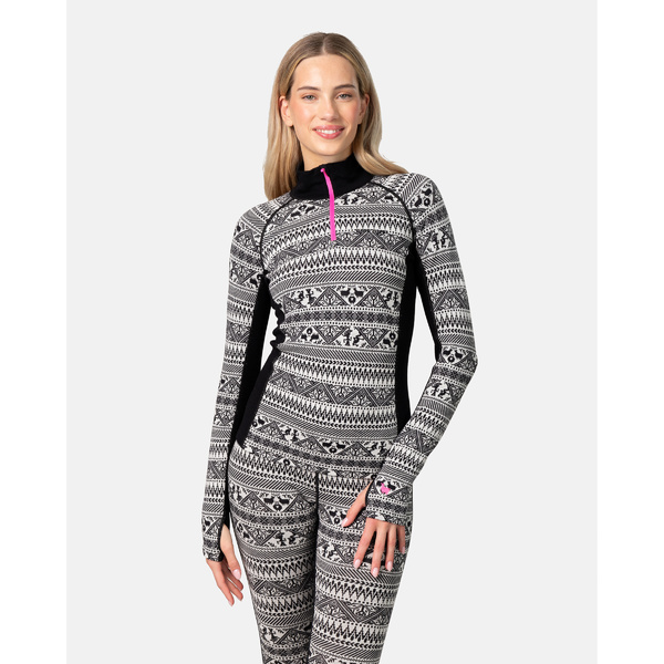 Dámské Merino Triko Kari Traa Tale Half Zip Black 623923 25/26