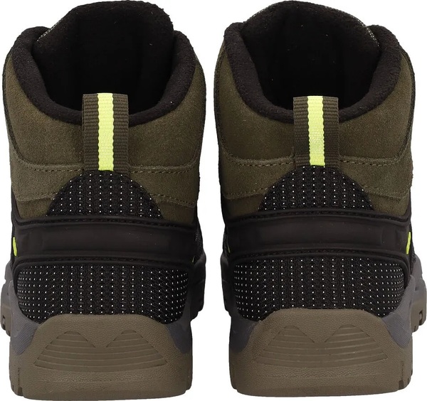 Dětské kotníkové trekové boty CMP Kids Kiruna Mid Fitgo Fleece WP Olive-Acido 3Q57894-36EU 25/26