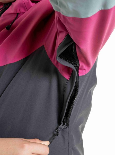 Dětská dívčí bunda Meatfly Deliah Grey Dark/Pink 25/26