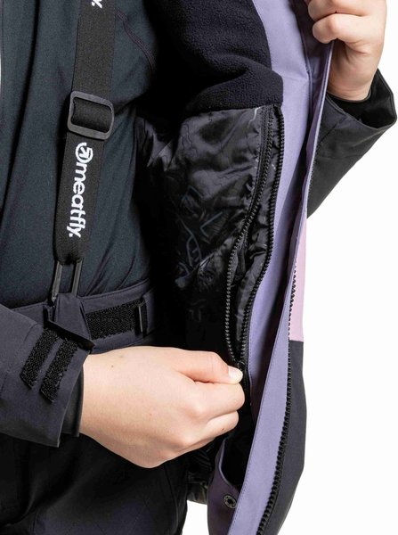 Dětská dívčí bunda Meatfly Deliah Black/Purple Light 25/26