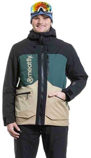 Pánská bunda Meatfly Manifold Black/Safari 25/26