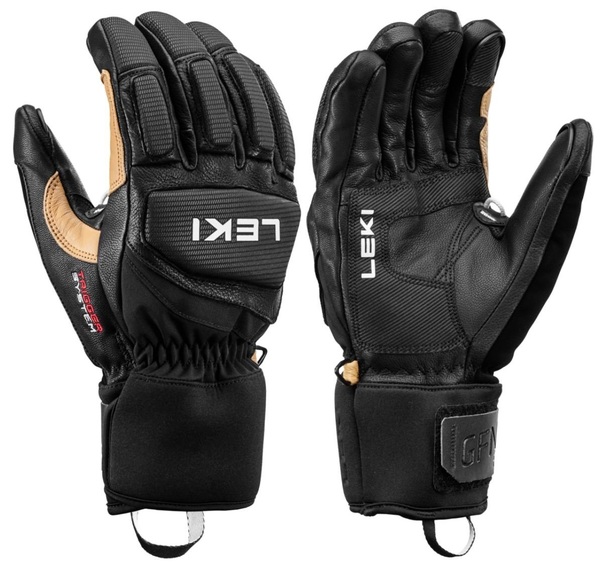 Rukavice Leki Griffin Pro 3D black-tan 653843305 25/26