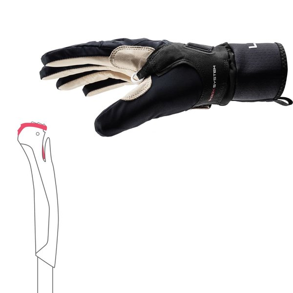 Rukavice na běžky Leki PRC Premium Black/Sand 652903301 25/26