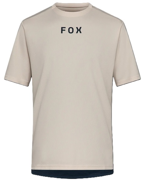 Pánský cyklo dres Fox Ranger Ss Jersey Wordmark Chalk White 33410-089 26/27