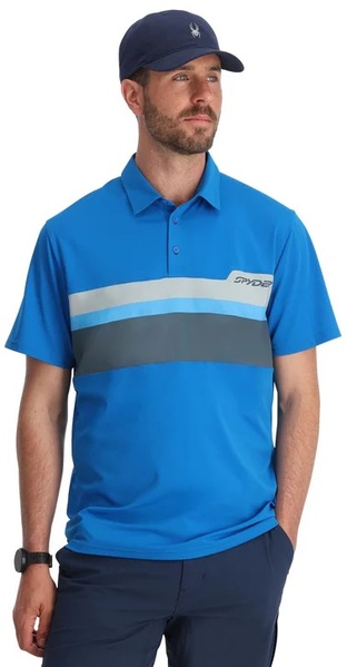 Pánské Polo triko Spyder Links Shot Sleeve Tech Polo 38A011501 Cobalt 26/27