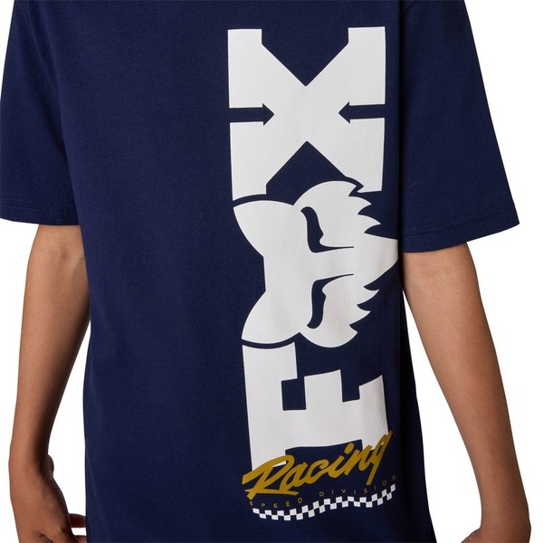 Dětské/Juniorské Triko Fox Youth Checker Ss Tee Navy 38449-007 26/27