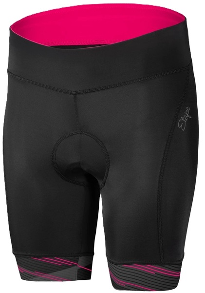 Dámské cyklistické kraťasy s vložkou Etape Livia černá/růžová 2328612 26/27
