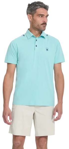 Pánské Polo triko Spyder Pinnacle Short Sleeve Polo Glacier Blue 38A011600-GLB 26/27