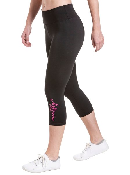 Dámské sportovní legíny Meatfly Edna Dark Pink Logo 26/27