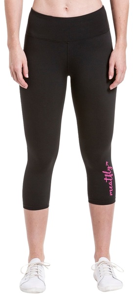 Dámské sportovní legíny Meatfly Edna Dark Pink Logo 26/27