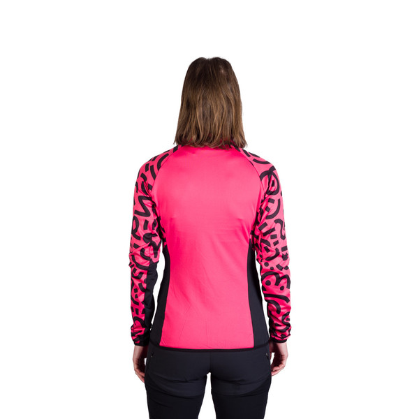 Dámská skialpová outdoorová mikina Northfinder Zliechova 2 Raspberry Black MI-46252SKP-645 26/27