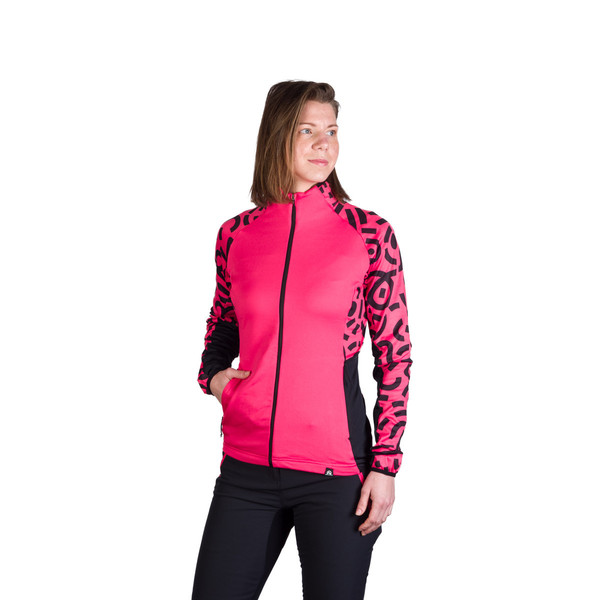 Dámská skialpová outdoorová mikina Northfinder Zliechova 2 Raspberry Black MI-46252SKP-645 26/27