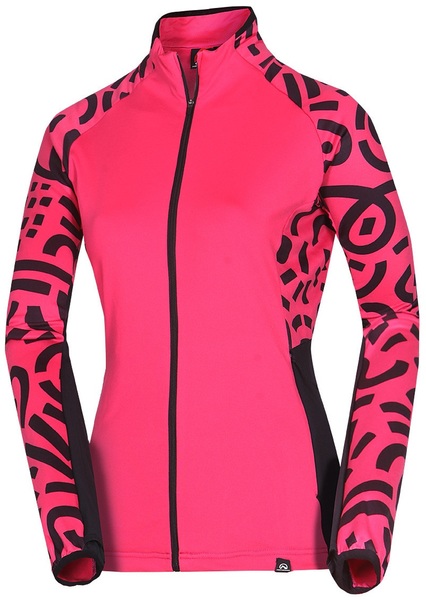 Dámská skialpová outdoorová mikina Northfinder Zliechova 2 Raspberry Black MI-46252SKP-645 26/27