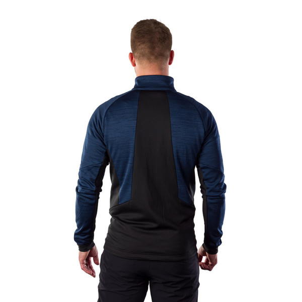 Pánská outdoorová flísová mikina Northfinder Elias Dark Blue Black MI-3920OR-811 26/27