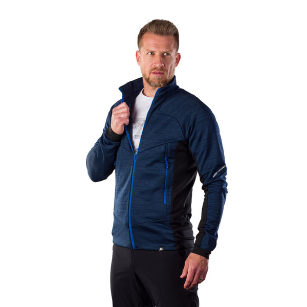 Pánská outdoorová flísová mikina Northfinder Elias Dark Blue Black MI-3920OR-811 26/27