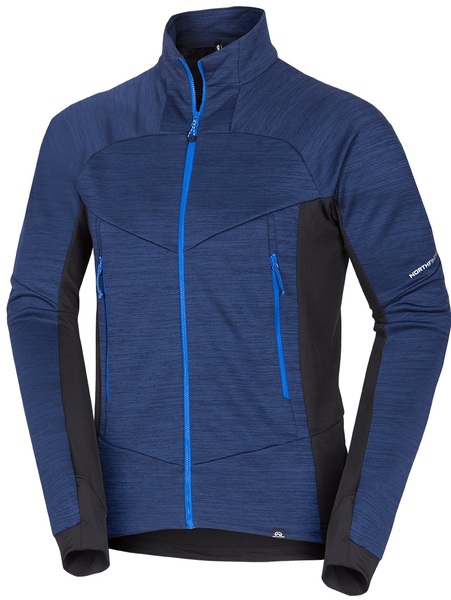 Pánská outdoorová flísová mikina Northfinder Elias Dark Blue Black MI-3920OR-811 26/27