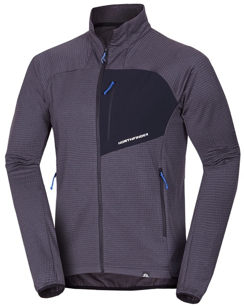 Pánská outdoorová flísová mikina Northfinder Eustacio Black Black MI-3921OR-270 26/27
