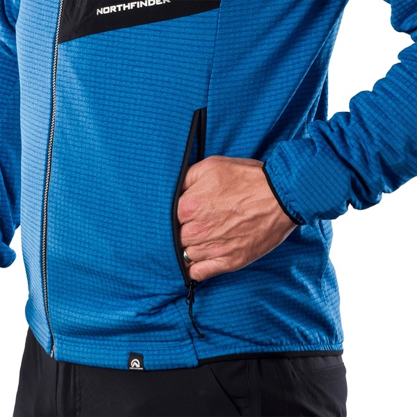Pánská outdoorová flísová mikina Northfinder Eustacio Blue Black MI-3921OR-282 26/27
