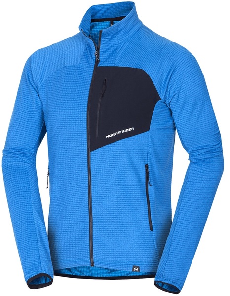 Pánská outdoorová flísová mikina Northfinder Eustacio Blue Black MI-3921OR-282 26/27