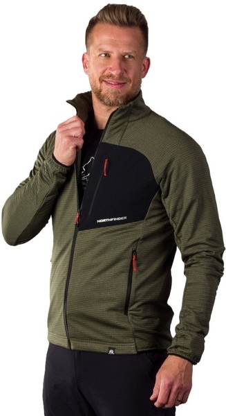 Pánská outdoorová flísová mikina Northfinder Eustacio Blue Dark Green MI-3921OR-550 26/27
