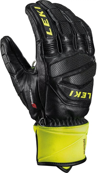 Závodní rukavice Leki Worldcup WC Race Downhill S Black/Ice Lemon 649806301
